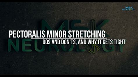 How to stretch the pectoralis minor muscle the right way - YouTube