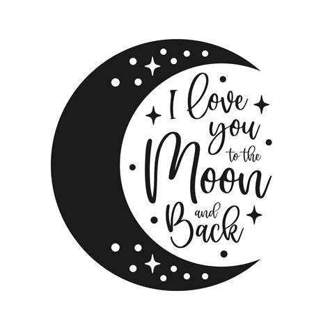 I love you to the moon and back. Love quote. 2291093 Vector Art at Vecteezy