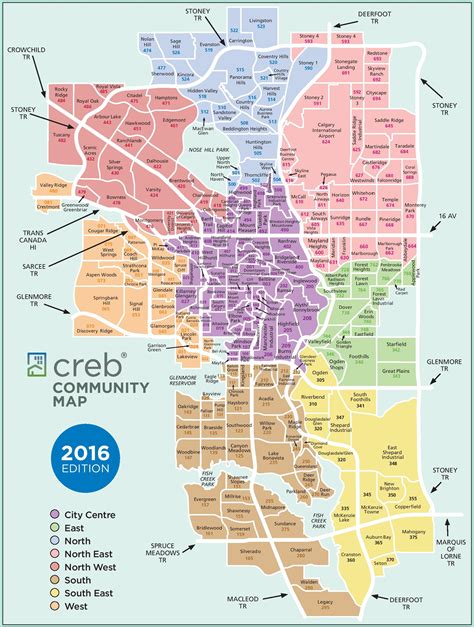 Calgary community map - Ontheworldmap.com