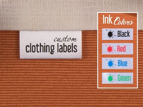 100 Custom Sewing Labels Clothing Tags White Satin Labels