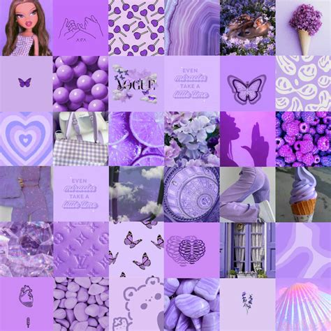 Download Purple Aesthetic Collage Bratz Fashion Wallpaper | Wallpapers.com