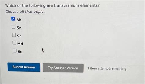 Solved Which of the following are transuranium elements? | Chegg.com