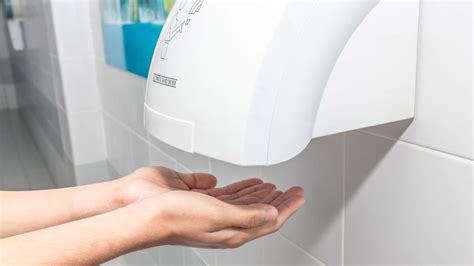 Be careful using hand dryer, hands can be filled with bacteria