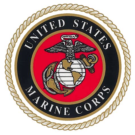 Round, Full Color USMC Emblem Decal - The Marine Shop