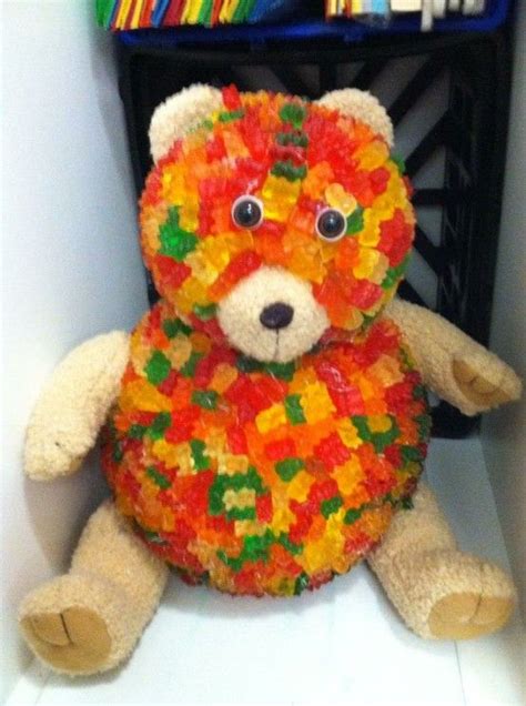 Gummy Bear Pumpkin for Halloween. My students created this for our pumpkin decorating contest ...