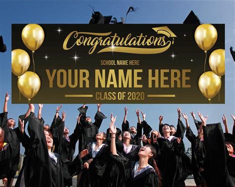 Graduation 2023 Banner Personalize Graduation Banner - Etsy ...