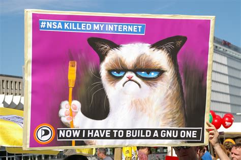 Grumpy Cat builds a GNU Internet | Seen on the "Freedom not … | Flickr