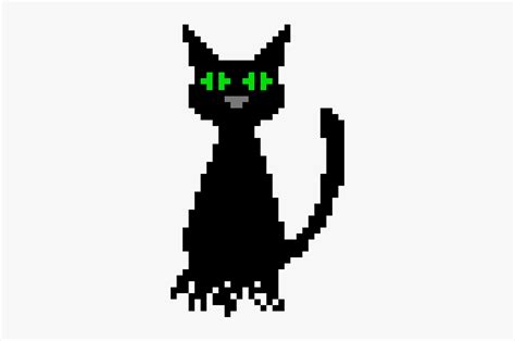 Black Cat Pixel Art, HD Png Download - kindpng