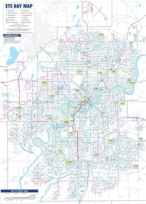 Edmonton transport map - Ontheworldmap.com