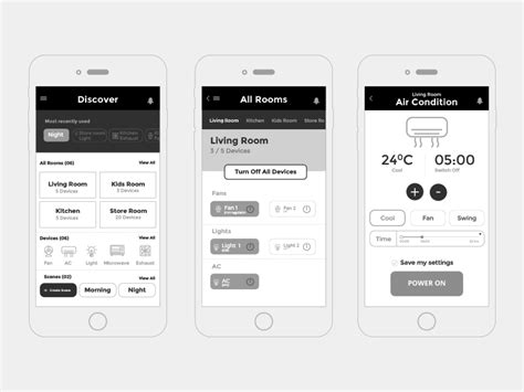 Smart Home Wireframe by Urvi Ashar on Dribbble