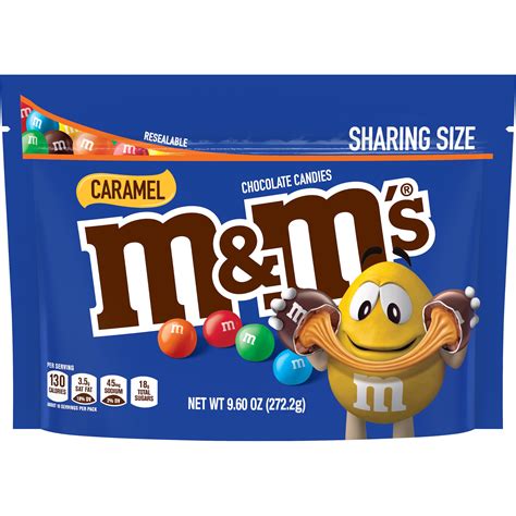 M&M'S Caramel Milk Chocolate Candy, 9.6 Oz Resealable Bag - Walmart.com - Walmart.com