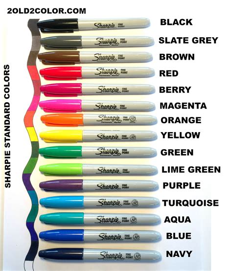 Printable Sharpie Color Chart | My XXX Hot Girl