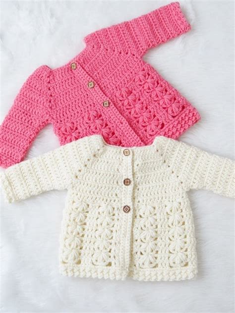 Textured Crochet Baby Sweater Pattern - Crochet Dreamz