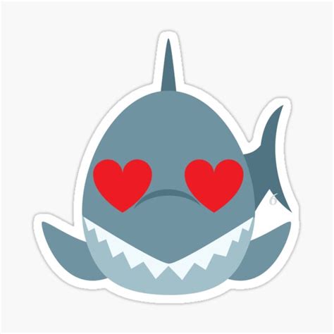 "Shark Emoji " Sticker for Sale by HippoEmo | Redbubble