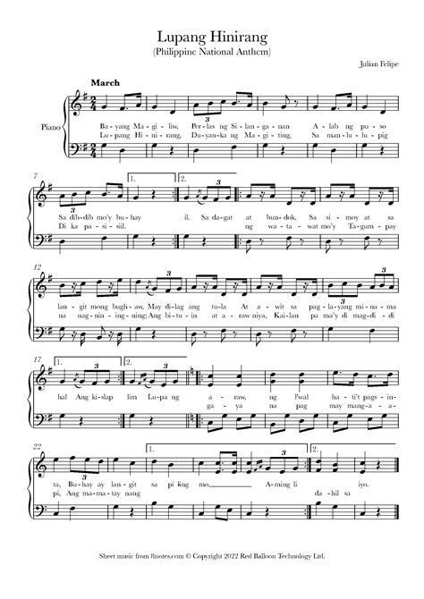 Lupang Hinirang Hd Philippine National Anthem Easy Piano Chords | Porn ...