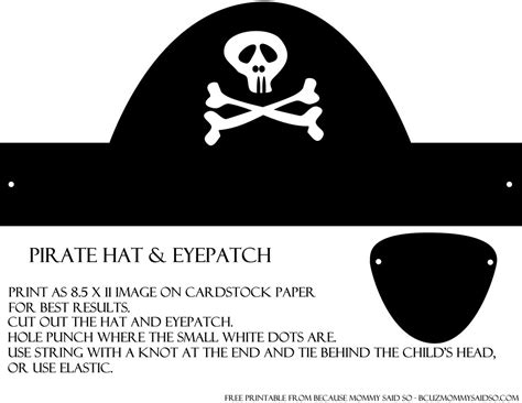 Diy Pirate Hat Template
