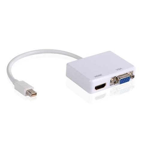 Mini Displayport To HDMI VGA HDTV TV Adapter Cable for Apple MacBook ...