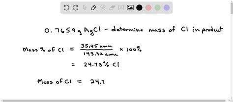 SOLVED: A 0.5914 g sample of a pure soluble chloride compound is ...