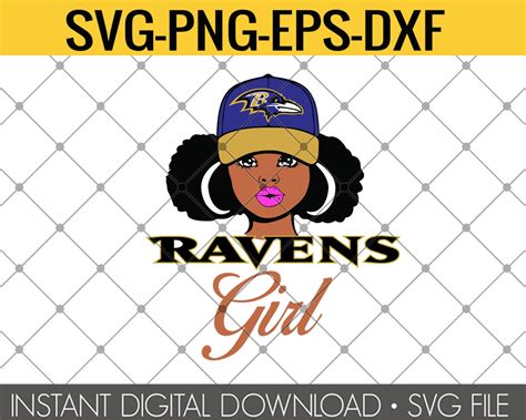 Baltimore Ravens Girl svg NFL Girl svgBaltimore Ravens logo | Etsy