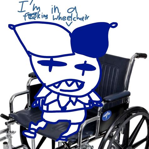 Jevil in a wheelchair | Deltarune. Amino