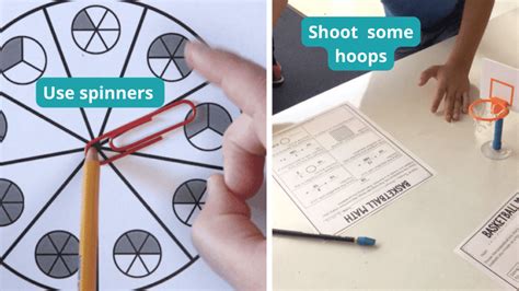 Free Fractions Worksheets - Printable Spinner Games - WeAreTeachers