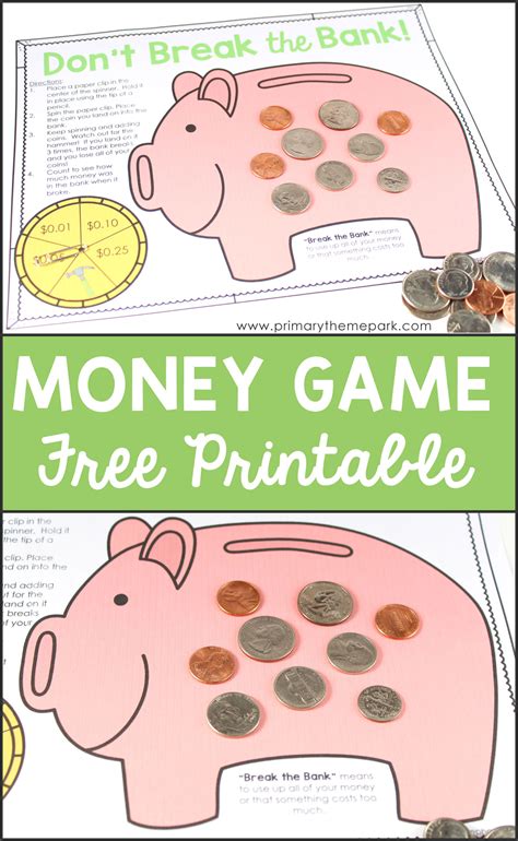 Money Activities for Second Grade - Primary Theme Park