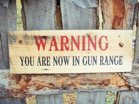 Warning Sign No Trespassing Sign Your In Gun Range Sign Bullet | Etsy