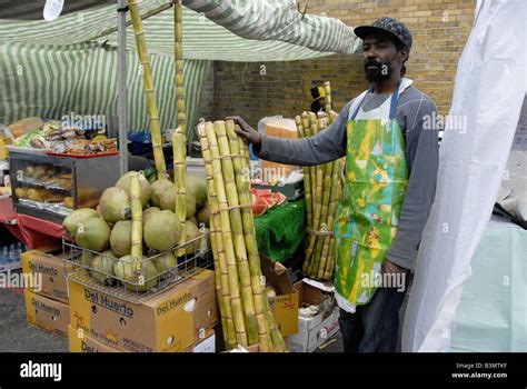 Caribbean food at Notting Hill Carnival 2008 Stock Photo - Alamy