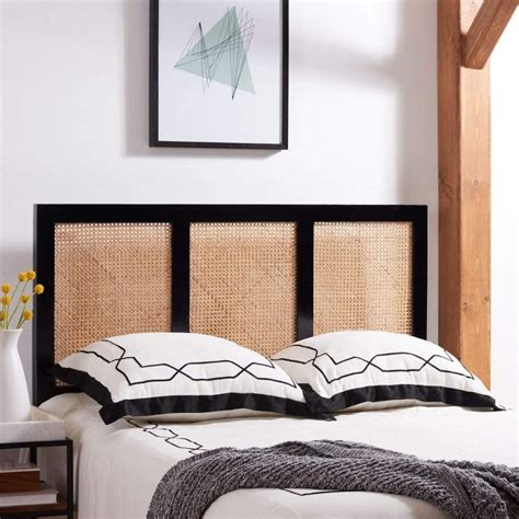 Lyndon Leigh Vienna Cane Headboard - Black in 2021 | Caned headboard, Black headboard ...