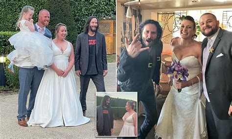 Keanu Reeves crashes British couple's wedding reception | Daily Mail Online