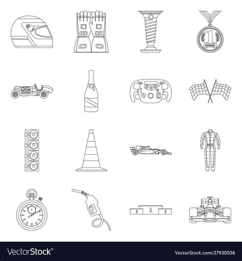 Design car and rally logo collection Royalty Free Vector