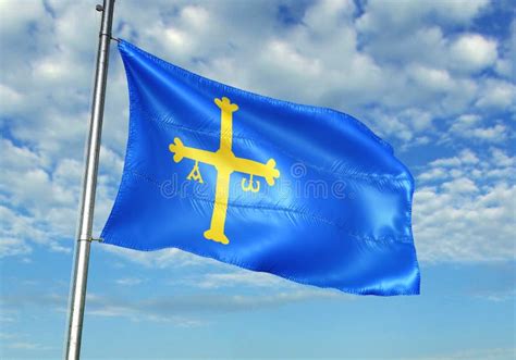 Flag of Asturias - Spain stock illustration. Illustration of europe - 7115462