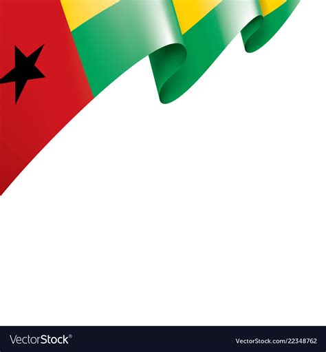 Guinea bissau flag on a white Royalty Free Vector Image