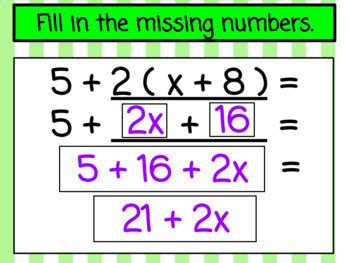 Distributive Property Lesson - with variables - Digital | TpT