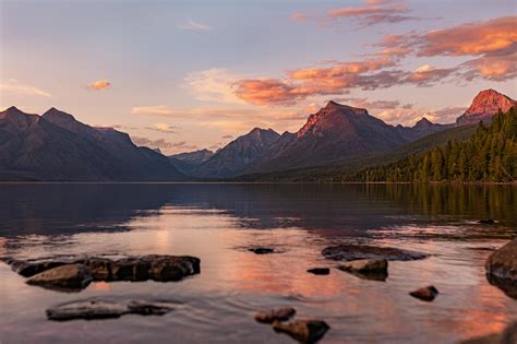 Wife took this during sunset - Glacier National Park, Montana [OC ...