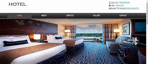 Hotel Site Using HTML, JavaScript & CSS - Source Code & Projects