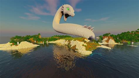 Minecraft Timelapse, Sea Snake Dragon Build Schematic - YouTube