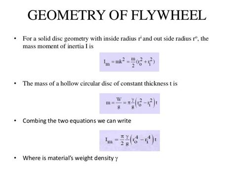 Design of flywheel