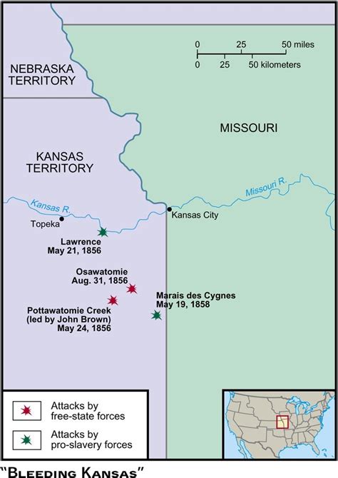 (1856-1858) Bleeding Kansas | (1820-1860) Antebellum America: Maps & Charts | Pinterest