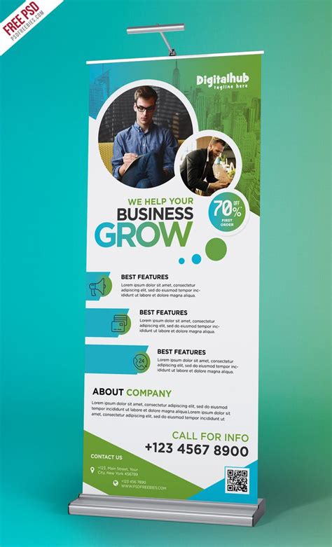 Business Promotion Roll-up Banner Template PSD | PSDFreebies.com ...