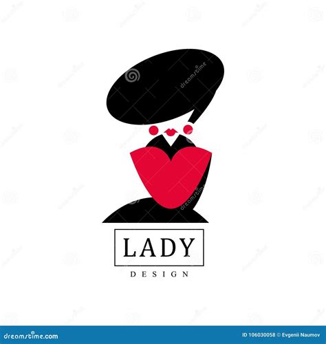 Lady Design, Red And Black Fashion And Beauty Logo Design, Silhouette ...