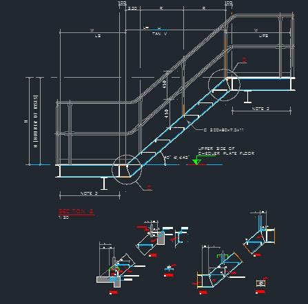 Steel Stair Cad Details