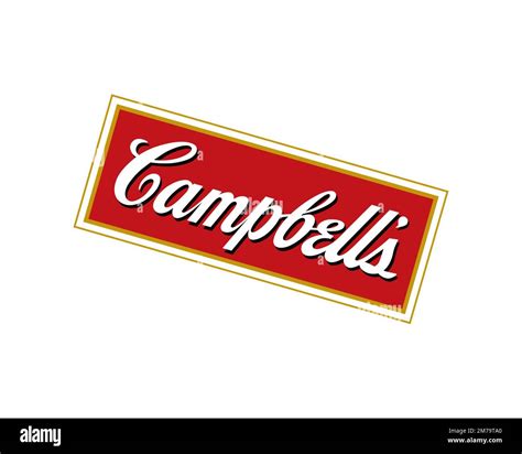 Campbell Soup Company, Rotated Logo, White Background B Stock Photo - Alamy