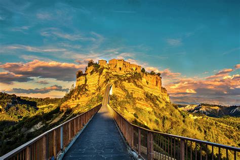 Italy, Civita, Bridge To Civita Photograph by Hollice Looney - Fine Art America