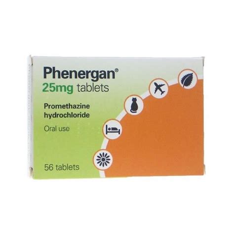 Buy Phenergan 25mg Tablets, 56 Tablets - Allergy Sleep Aid - Dock Pharmacy