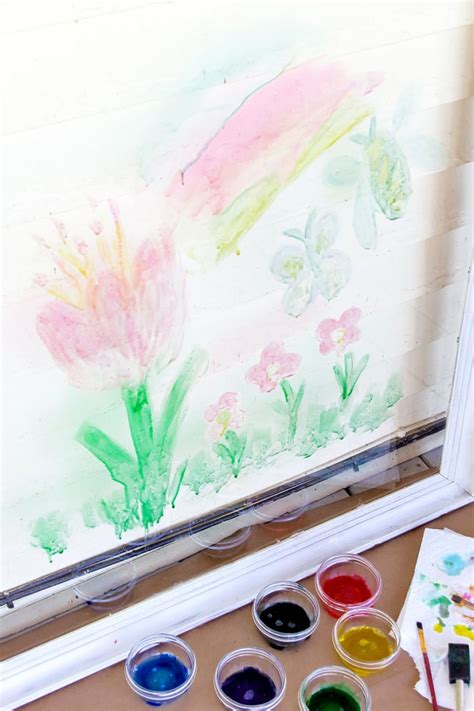 DIY Washable Window Paint Recipe for Window Painting Fun • Kids Activities Blog