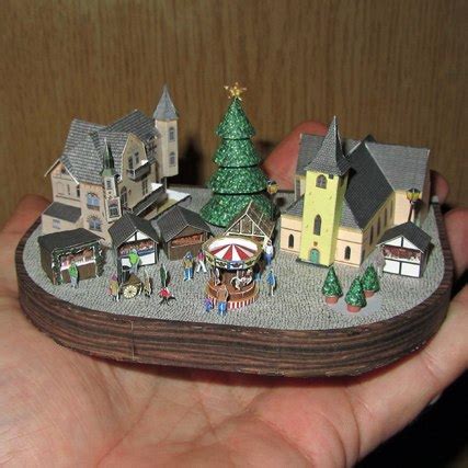 Tiny Papercraft Christmas Village