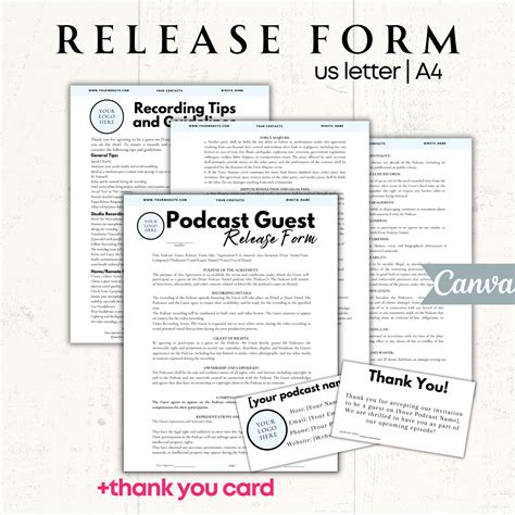 Podcast Starter Kit Podcast Forms Podcast Planner Podcast Guest Release Form Notion Template ...