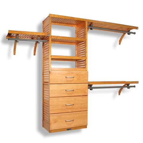 Shop John Louis Home 10-ft x 96-ft Honey Maple Wood Closet Kit at Lowes.com