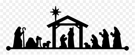 Download hd Nativity Svg Cut File - Clipart Nativity Scene Silhouette - Png D… | Nativity scene ...